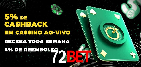 Promoções do cassino ao Vivo 72bet